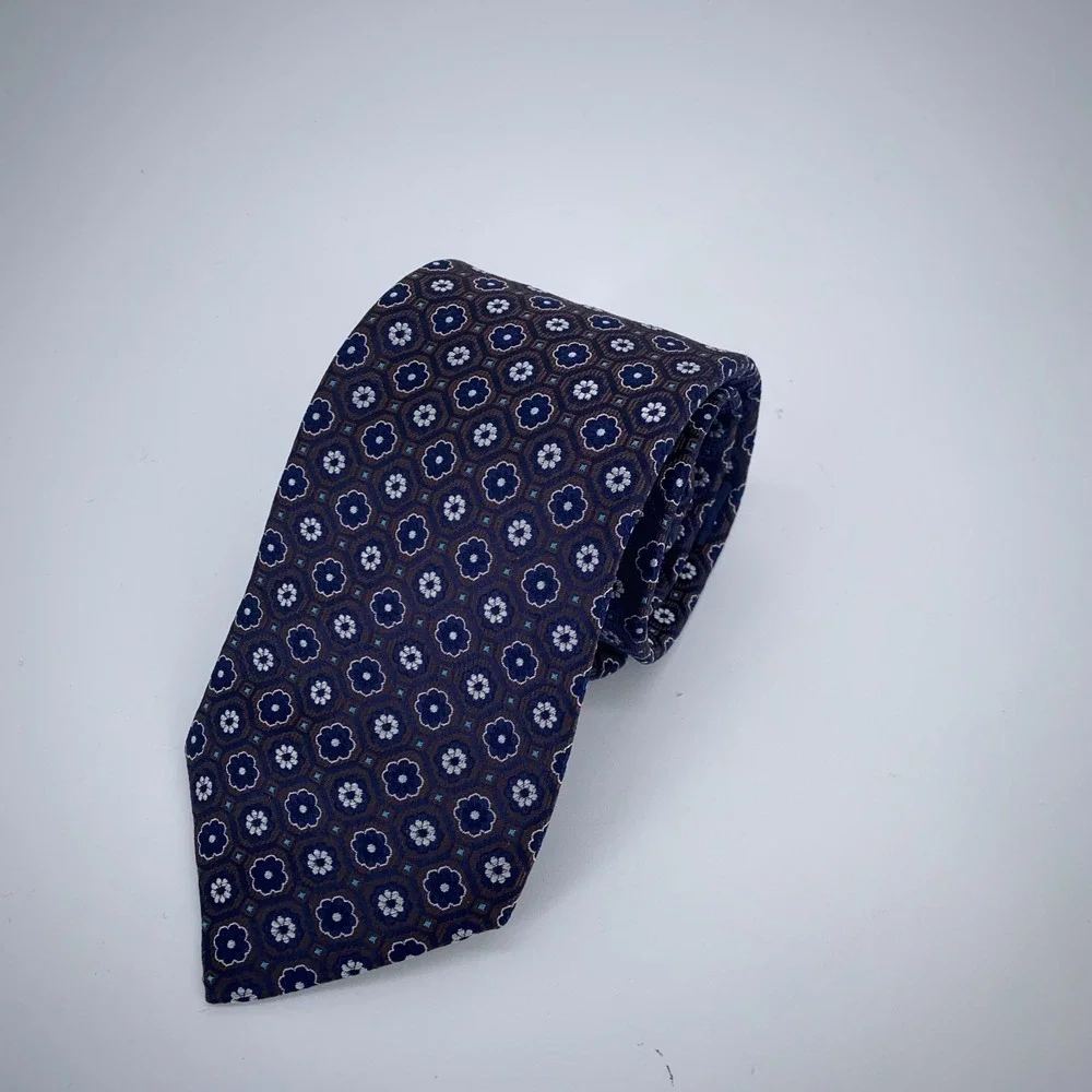 Eton Tie Mens One Size Multi Floral Silk Classic Fit Luxury Necktie England Made